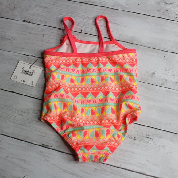 OP Baby Girl's Swimsuit Size 6 9 Months One Piece - Picture 4 of 4